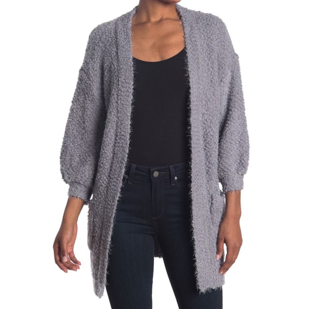 FRNCH Eyelash Knit Open Front Cardigan Small/Medium NEW